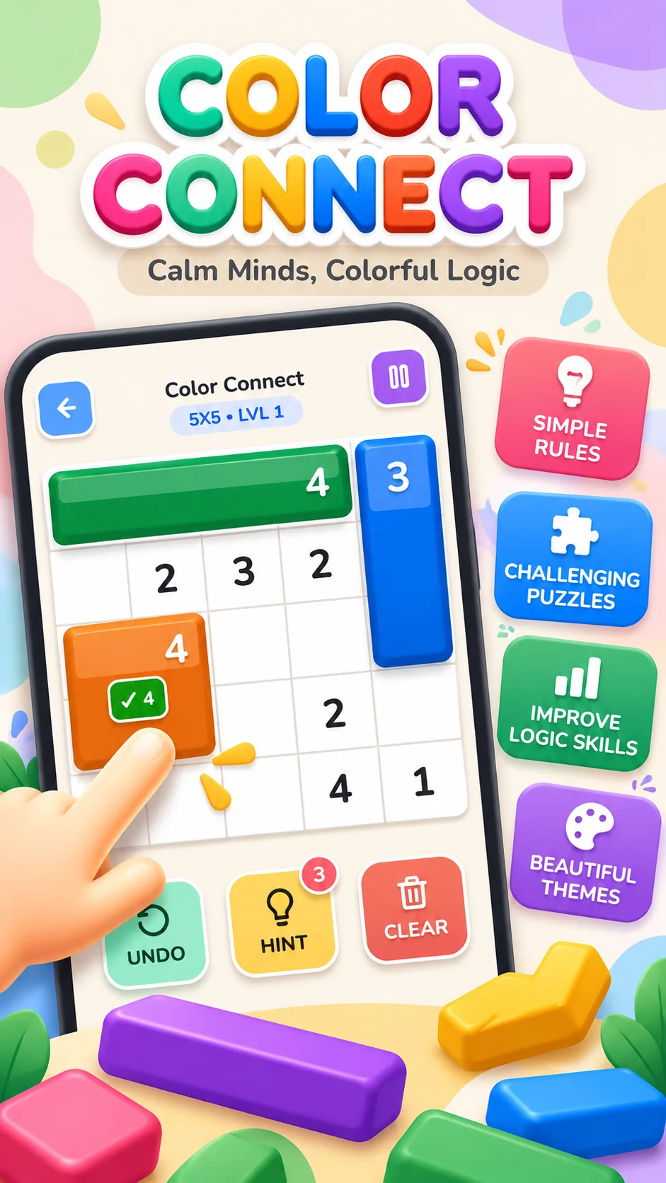 Relaxing puzzle fun — Color Connect promotional screenshot