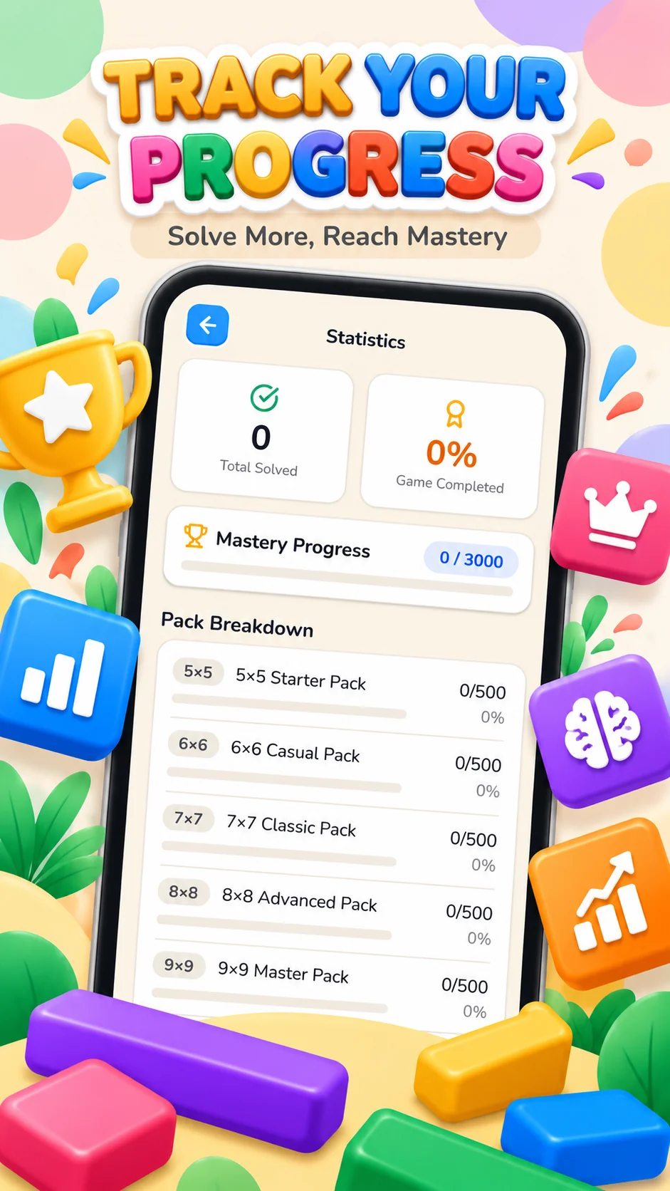 Six puzzle packs — Color Connect promotional screenshot